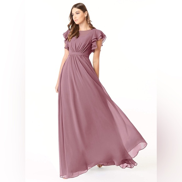 Azazie Daphne Bridesmaid Dress Vintage Mauve - Picture 4 of 4